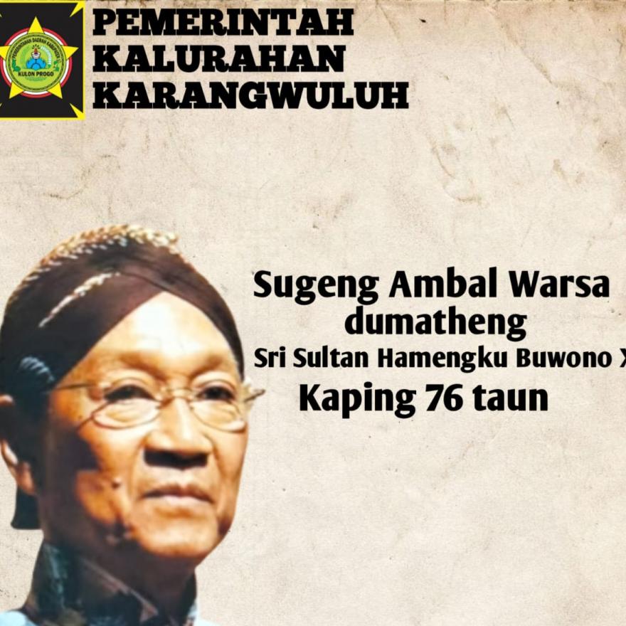 Selamat Ulang Tahun ke 76 Sri Sultan Hamengkubuwono X